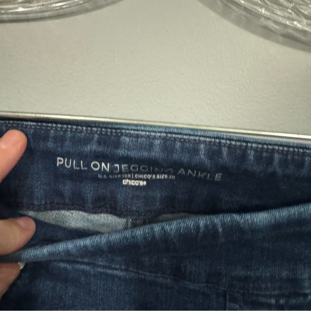 Chico's Pull On Jeggings Ankle Jeans Leggings Chico’s Size 2 R / Women’s Size 12 - Picture 6 of 9